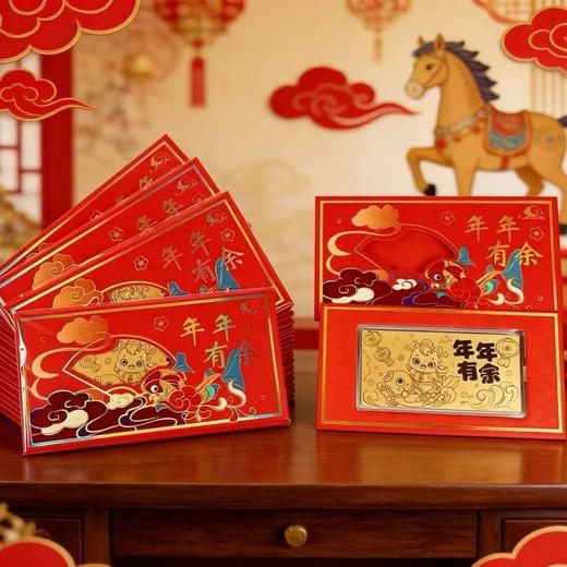 六鑫珠宝 马年999足金金钞年年有余财源滚滚压岁钱红包 商品图2