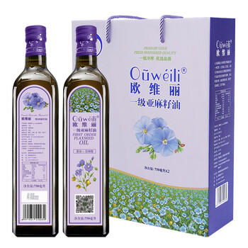 欧维丽（Ouweili） 【保真亚麻籽油】一级低温冷榨亚麻籽油500ml  孕妇儿童月子油 /粮油调味 /食用油 /亚麻籽油/火麻油 商品图2