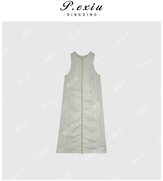 04-1潘依绣丁丁宠粉都市通勤户外风圆领无袖拉链连衣裙 Q5317 商品图0