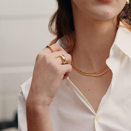 【胡杏儿&王栎鑫同款】Lagomist拿铁系列 | 金/银咖啡杯柄大号戒指 商品图3