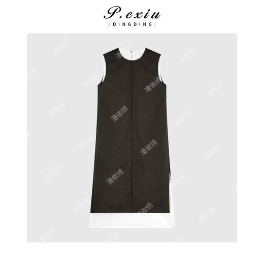 04-2潘依绣丁丁宠粉韩系假两件背心连衣裙Q9838 商品图0