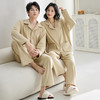 丁摩 睡衣情侣海岛绒秋冬加绒加厚保暖珊瑚绒简约高级感家居服套装5ZF-8852 商品缩略图3