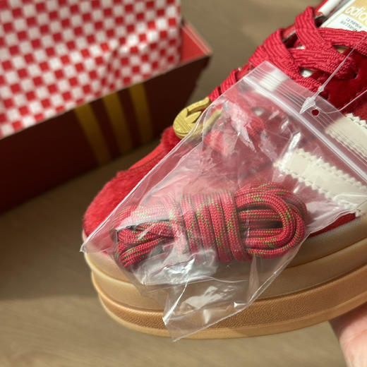 🦋马年开运红鞋🔥 AD新款 GAZELLE 厚底板鞋德训鞋 T头休闲鞋012411 商品图8