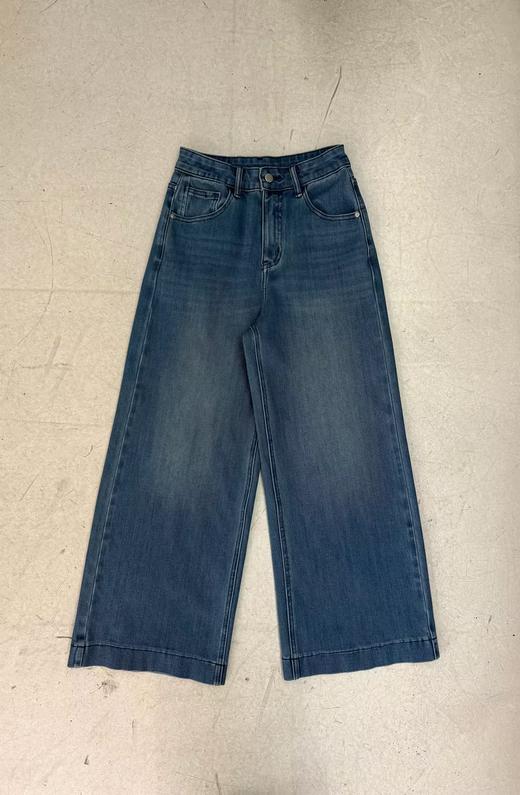 【门店同款】ENJOY春季复古宽边阔腿牛仔裤 169260721 商品图0