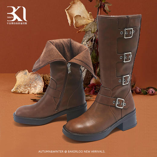 【必入款】BAKERLOO舒适马丁靴长筒女靴 商品图0