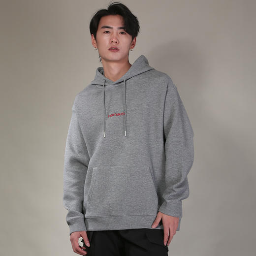 DRONKOO 2026 连帽前中后幅撞色字母微阔中厚卫衣 商品图3