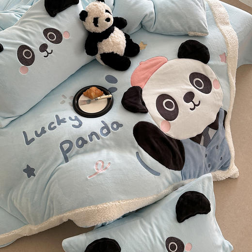 【清仓159元/套】【一套约7~8斤重】220g贴刺绣牛奶绒四件套  【不支持退换】 商品图10