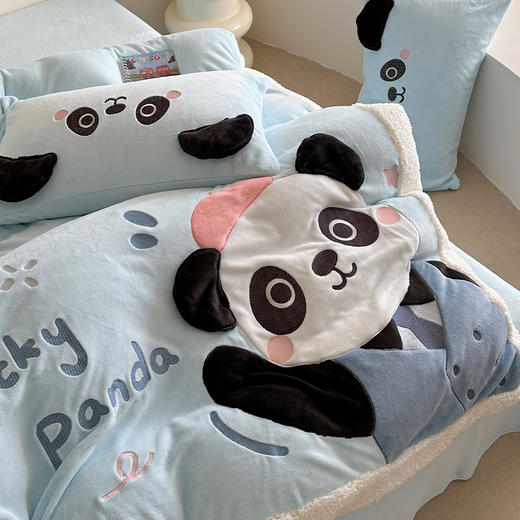 【清仓159元/套】【一套约7~8斤重】220g贴刺绣牛奶绒四件套  【不支持退换】 商品图7