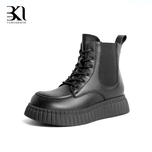 BAKERLOO舒适平底厚底牛皮马丁靴女靴 商品图3
