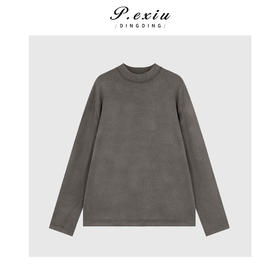 A008潘依绣丁丁宠粉天丝羊毛自发热半高领百搭打底长袖T恤 W-63542