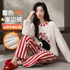 【M-2XL】猫人女生秋冬款半边绒家居服套装 商品缩略图0