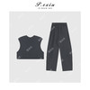 04-3潘依绣丁丁宠粉100%棉格雷系塌肩袖背心长裤套装 M0724 商品缩略图2