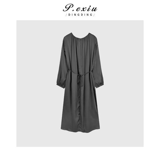 04-3潘依绣丁丁宠粉潘依绣 赫本风法式轻奢高级感长袖连衣裙 SH98866 商品图2