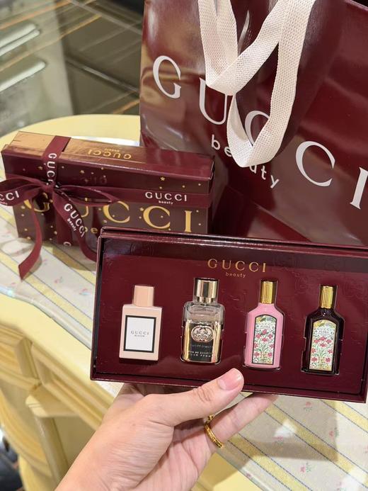 GUCCI古驰 限定Q香礼盒5ml×4 花悦女士浓香+罪爱女士淡香+绮梦馥栀➕绮梦栀子花香水套盒中样 商品图3