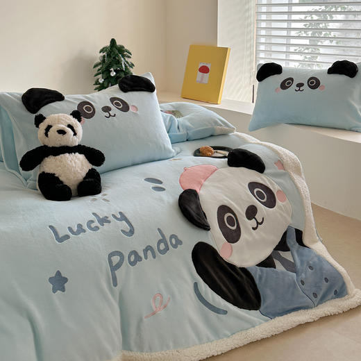 【清仓159元/套】【一套约7~8斤重】220g贴刺绣牛奶绒四件套  【不支持退换】 商品图2