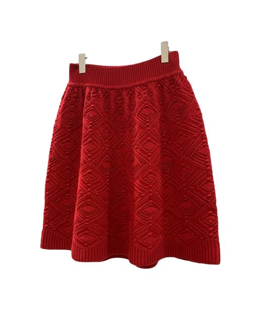 女款滑雪系列提花羊绒半裙 可配套装ho015 商品图0