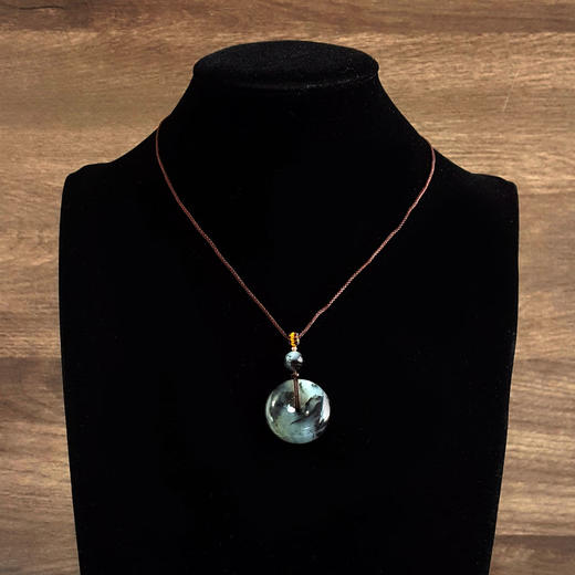 【天然正品】天然精品平安扣造型青花籽料（和田玉吉祥、圆满）吊坠项链27.1*27.1*8.5MM（皆取最大值）130126NJS38特价：1680 商品图8