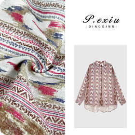 【花野缤纷】亚麻小众复古港风廓形长袖衬衫W-63122