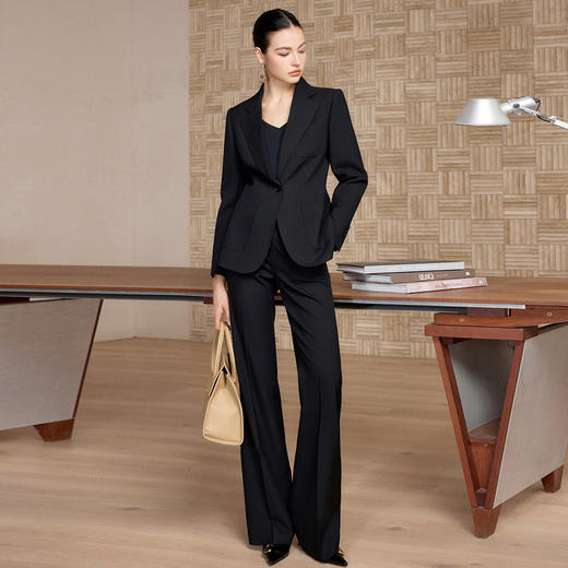 IWY/高端黑色西装套装女气质简约职场穿搭通勤阔腿裤职业装正装CP2736 商品图3