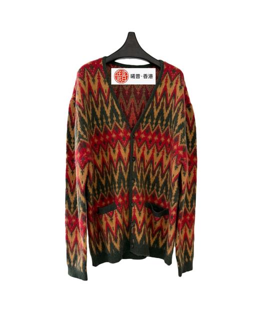 女款几何纹羊毛针织开衫毛衣ho 商品图0