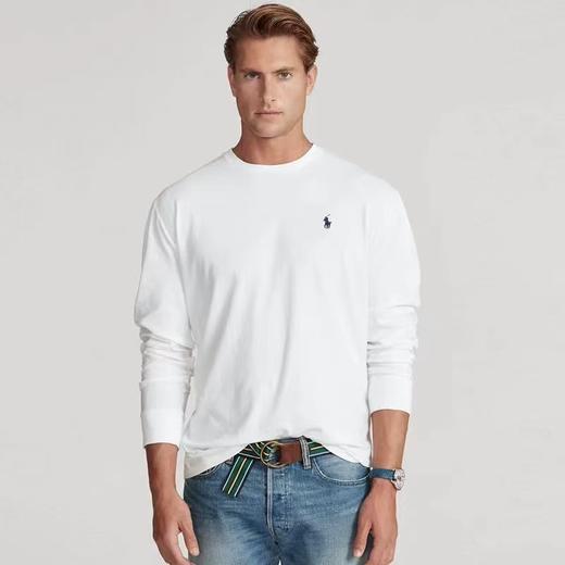 【md1-501】秋冬装经典小马标刺绣T恤纯棉打底衫 商品图0