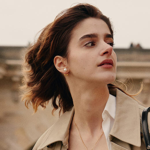 【Lagomist】拿铁系列 | 金/银牛奶双球耳钉 商品图2