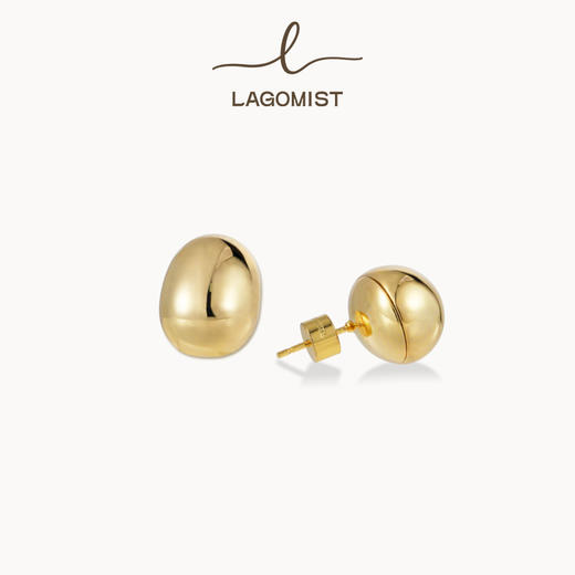 【于文文同款】Lagomist拿铁系列 | 金/银咖啡豆耳钉 商品图0