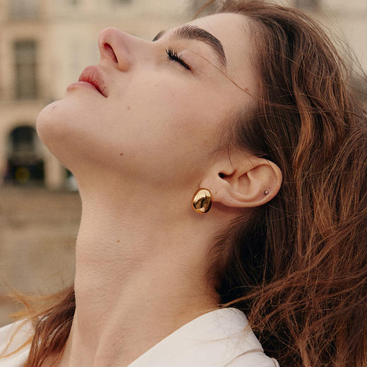 【秦岚&于文文&万妮达同款】Lagomist拿铁系列 | 金/银咖啡豆耳钉项链套装 小众时尚 商品图4