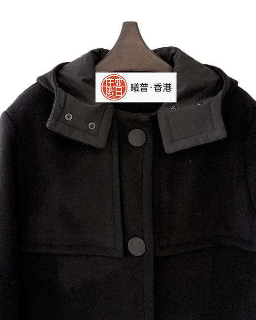 女款连帽羊毛呢大衣he 商品图2