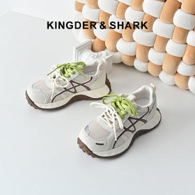 经典鲨2026年春专柜新品韩版潮流拼色网面透气跑步休闲鞋女KW326-617031