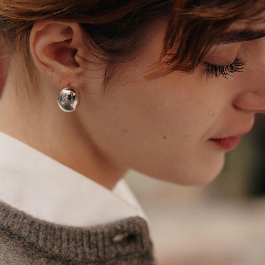 【秦岚&于文文&万妮达同款】Lagomist拿铁系列 | 金/银咖啡豆耳钉项链套装 小众时尚 商品图2