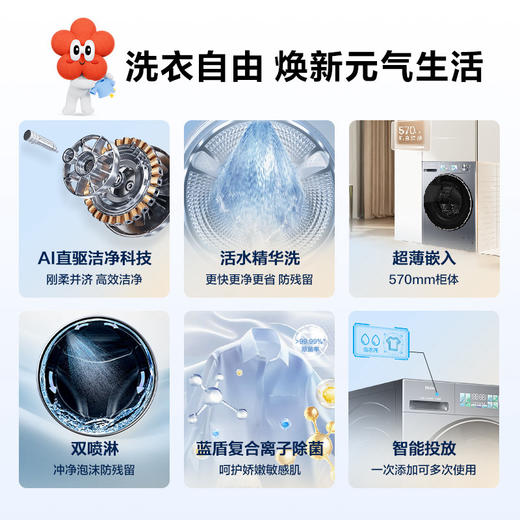 海尔（Haier）洗衣机 XQG100-BE38A3H 商品图6