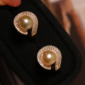 南洋金珠9-10纯银镀真金戒指