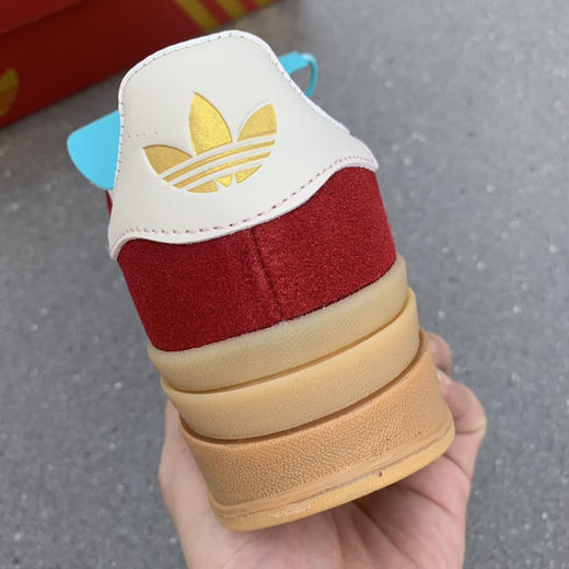 🦋马年开运红鞋🔥 AD新款 GAZELLE 厚底板鞋德训鞋 T头休闲鞋012411 商品图7