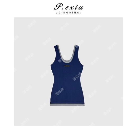 04-1潘依绣丁丁宠粉撞色辣妹打底外穿吊带背心Q4155 商品图0