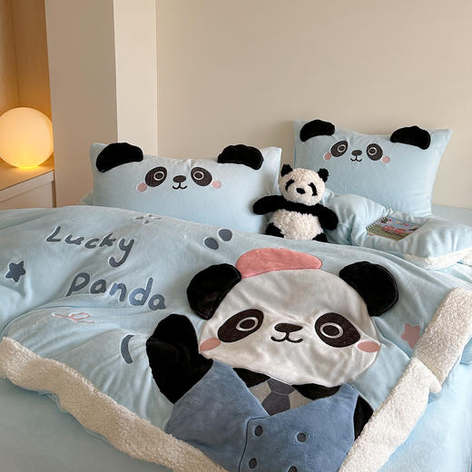 【清仓159元/套】【一套约7~8斤重】220g贴刺绣牛奶绒四件套  【不支持退换】 商品图5