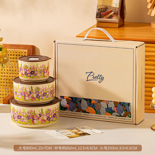 【食品级 陶瓷碗饭盒 】可用微波炉家用带盖便当盒 密封碗泡面碗 节日实用送礼礼品 商品图7