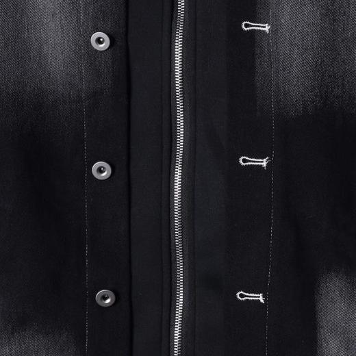 56017SDSA春夏新款痞帅男装韩版潮牌磨白拼接拉链连帽夹克外套百搭时尚 商品图3