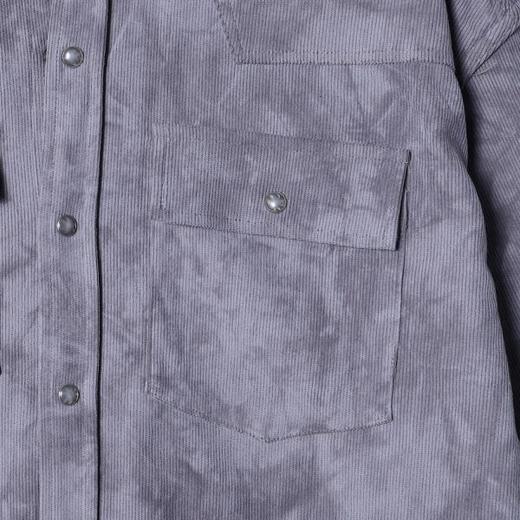 23309SDSA男士春夏新款痞帅男装潮牌扎染肌理感长袖衬衫百搭宽松衬衣 商品图3