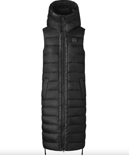 【超惠秒】Canada Goose 加拿大鹅 Roxboro 女士黑标 防风防水防撕裂 90%白鸭绒长款无袖羽绒马甲 2255WB-61 商品图0