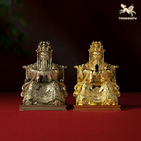 铜师傅 见微系列《威德广济龙王爷》客厅桌面铜菩萨摆件工艺品