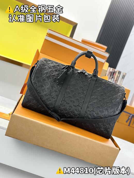 驴家 keepall 50 BANDOULIÈRE旅行袋 黑色压花 M44810（JPH） 商品图0