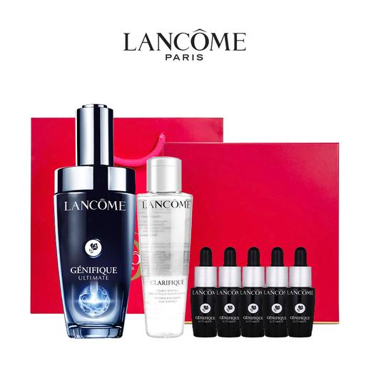 送礼盒礼袋 兰蔻小黑瓶肌底液第三代 礼盒套装（肌底液100ml+肌底液7ml*5+极光水50ml） 商品图0