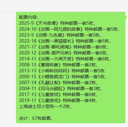 《国漫经典》精选中国经典动画邮票珍藏册，合计：67枚邮票。 商品图6