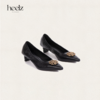 heelz设计师手工鞋履 ｜H小猫跟3D立体字母扣芭蕾鞋 4.5公分 商品缩略图2