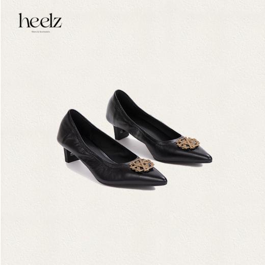 heelz设计师手工鞋履 ｜H小猫跟3D立体字母扣芭蕾鞋 4.5公分 商品图2