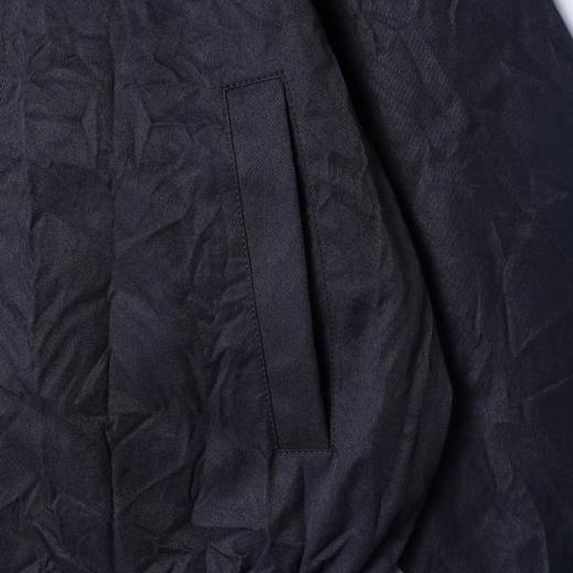 SDSA男士春夏新款痞帅男装时尚纯色褶皱斜拉链翻领夹克外套百搭 商品图3