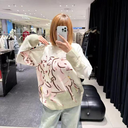 MO*同款26春生肖马年多彩织纹提花毛衣012 商品图4