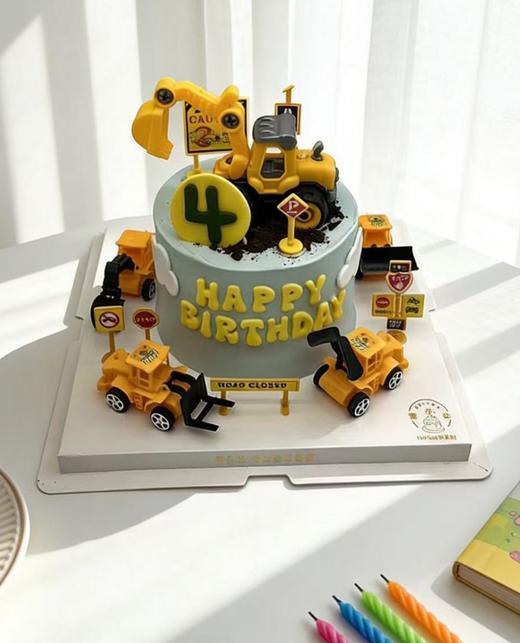 【臻品系列】---半翻糖【挖掘机施工中~】 商品图1