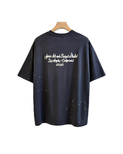 男款洗水刺绣泼墨短袖T恤hu 商品图1